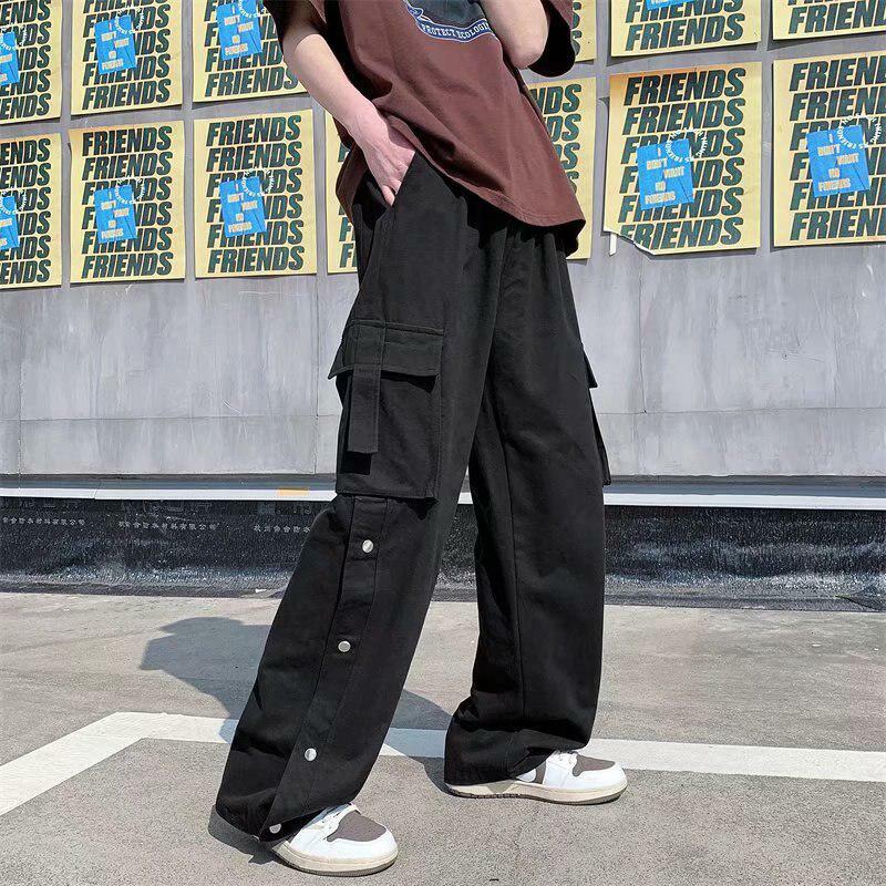 Y2K Fashion Elastic Waist Wide Leg Cargo Pants for Trendy Summer Outfits