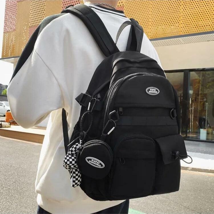 Y2K Fashion Extra Pockets Casual School Backpack for Trendy Outfits