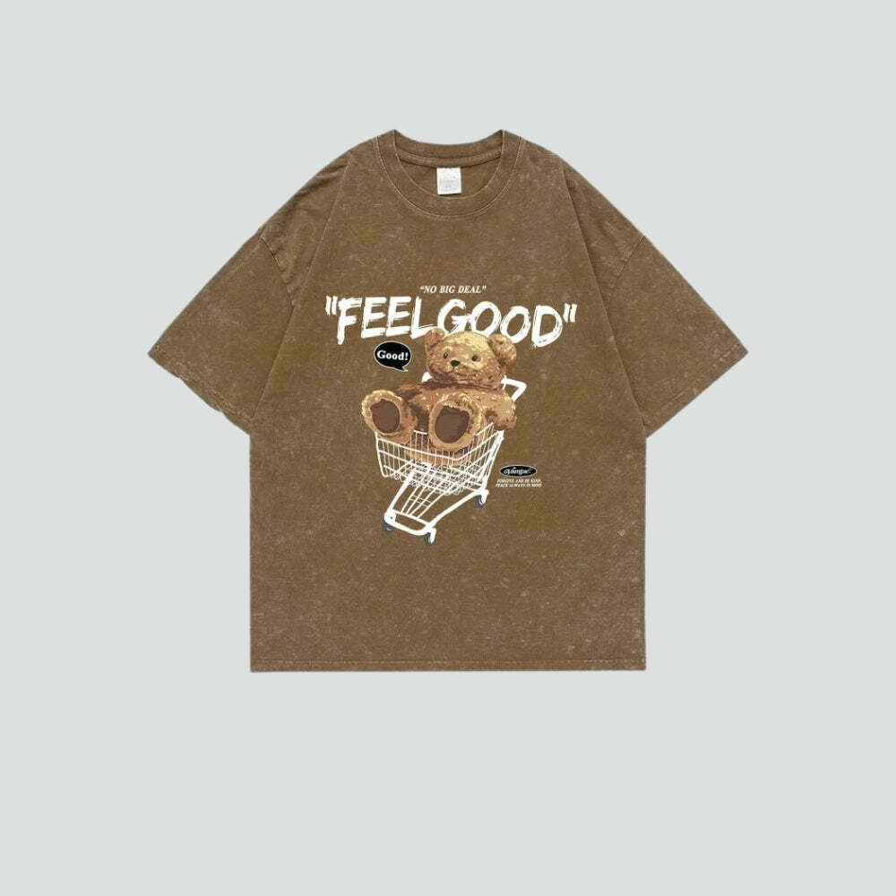 Y2K Fashion Feel Good Tee: Trendy Summer Outfit for Effortless Style