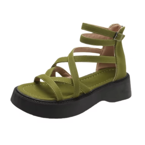 Y2K Fashion Forest Fairy Platform Sandals for Summer Aesthetic Outfits