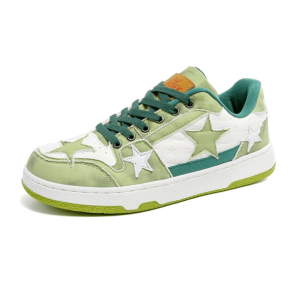 Y2K Fashion Green Star Aesthetic Sneakers for Trendy Summer Outfits