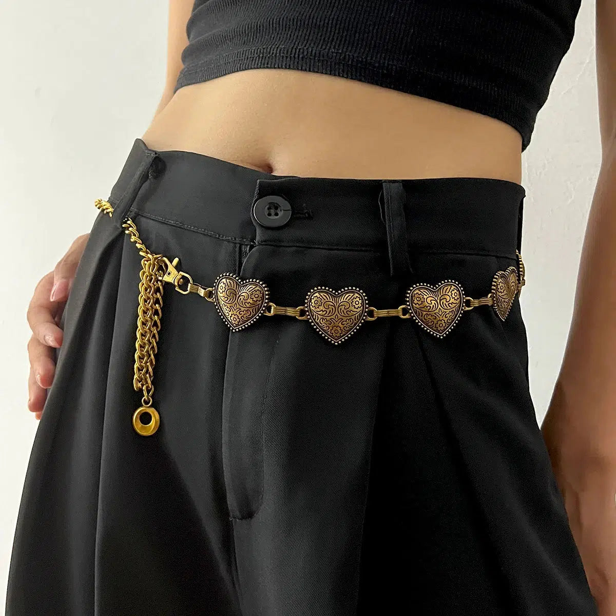 Y2K Fashion Heart Belly Chain: Trendy Accessory for Summer Outfits