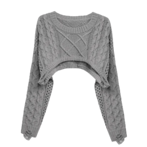 Y2K Fashion Knitted Super Cropped Sweater for Trendy Summer Outfits