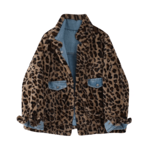 Y2K Fashion Leopard Print Reversible Jacket for Trendy Summer Outfits