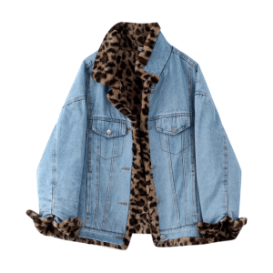 Y2K Fashion Leopard Print Reversible Jacket for Trendy Summer Outfits