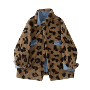 Y2K Fashion Leopard Print Reversible Jacket for Trendy Summer Outfits