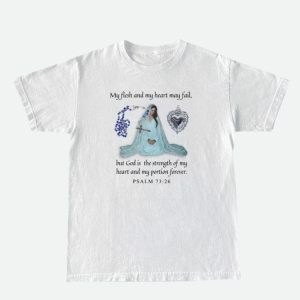 Y2K Fashion Psalm 73:26 Tee - Vintage Grunge Aesthetic Top