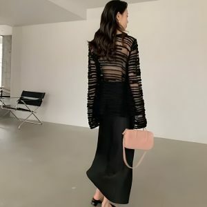 Y2K Fashion Sheer Loose Knitted Sweater for Effortless Summer Style