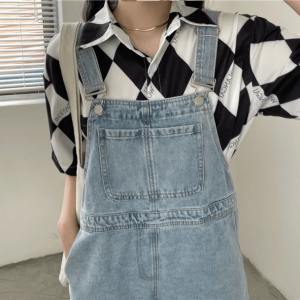 Y2K Fashion Short Sleeve Denim Romper for Effortless Summer Style