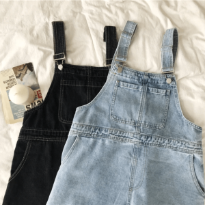 Y2K Fashion Short Sleeve Denim Romper for Effortless Summer Style