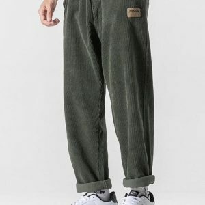 Y2K Fashion Soft Boy Corduroy Jogger Pants for Trendy Summer Outfits