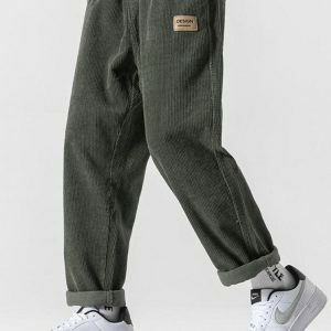 Y2K Fashion Soft Boy Corduroy Jogger Pants for Trendy Summer Outfits