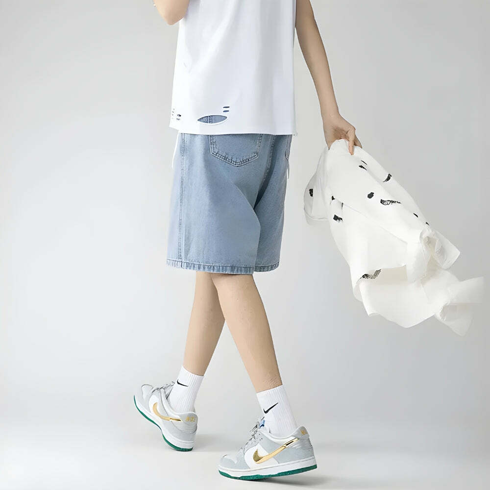 Y2K Fashion Soft Boy Wide Leg Shorts for Trendy Summer Outfits