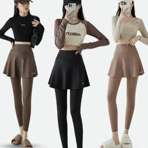 Y2K Fashion Sport Leggings Mini Skirt - Trendy Summer Outfit Idea