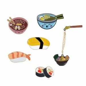 Y2K Fashion Sushi Pins: Cute Accessories for 90s and Grunge Outfits