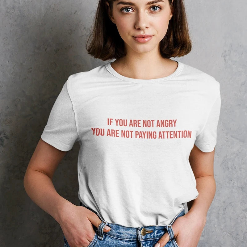 Y2K Fashion 'You Are Not Paying Attention' Tee - Grunge Aesthetic Top