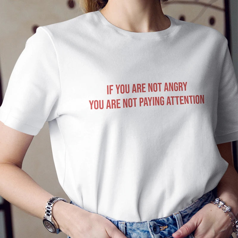 Y2K Fashion 'You Are Not Paying Attention' Tee - Grunge Aesthetic Top