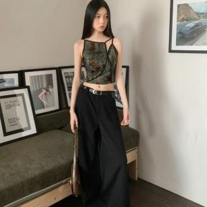 Y2K Floral Asymmetric Top for Summer: Embrace Fairycore Aesthetic