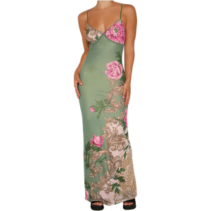 Y2K Floral Bodycon Dress: Trendy Summer Outfit for Effortless Style