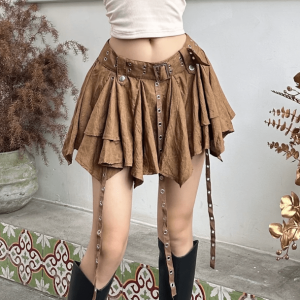 Y2K Grunge Aesthetic Goblincore Mini Skirt for Trendy Summer Outfits