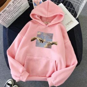 Y2K Grunge Aesthetic Hands Of God Hoodie for Trendy Summer Outfits