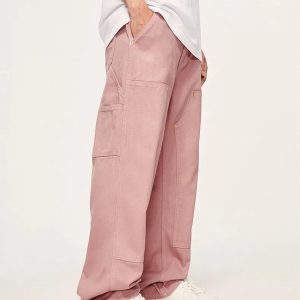 Y2K Grunge Aesthetic Soft Boy Cargo Pocket Pants for Trendy Outfits