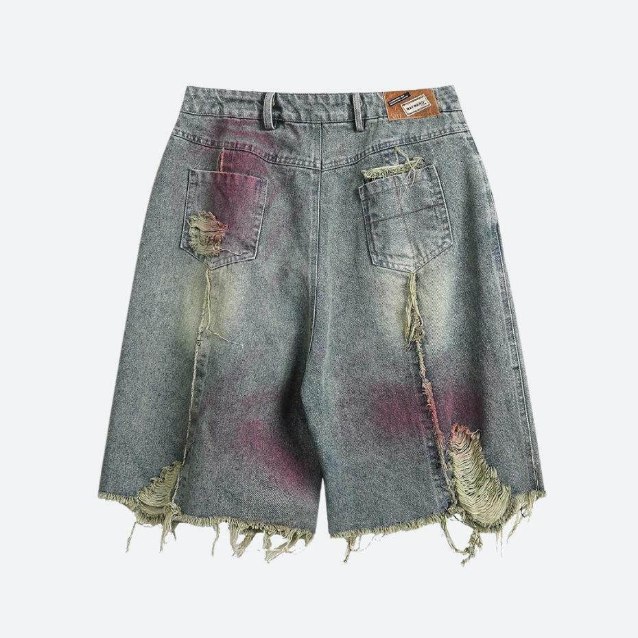 Y2K Grunge Distressed Denim Shorts for Trendy Summer Outfits