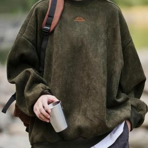 Y2K Grunge Mountain Climber Sweatshirt for Trendy Summer Outfits