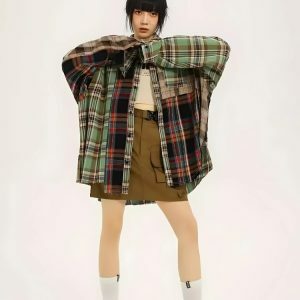 Y2K Grunge Plaid Shirt: Vintage 90s Style for Effortless Aesthetic