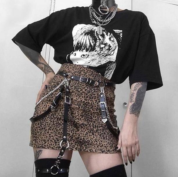 Y2K Grunge Style Leg Harness Belt for Trendy Summer Outfits