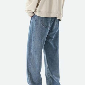 Y2K Grunge Style Soft Boy Denim Jeans for Effortless Summer Outfits