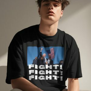 Y2K Grunge Trump Fight Tee: Vintage 90s Aesthetic Graphic Shirt