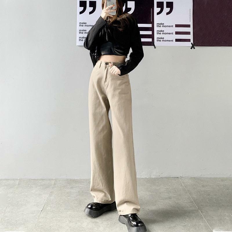 Y2K High Waist Denim Pants: Trendy Grunge Style for Effortless Outfits