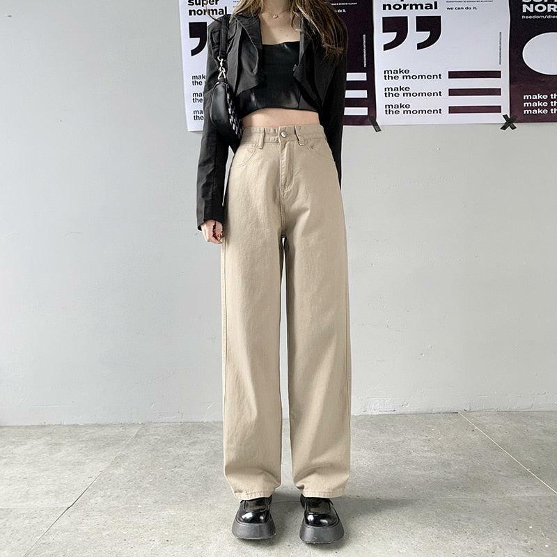 Y2K High Waist Denim Pants: Trendy Grunge Style for Effortless Outfits