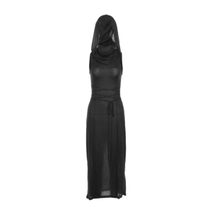 Y2K Hooded Slit Maxi Dress - Trendy Summer Dress for Effortless Style