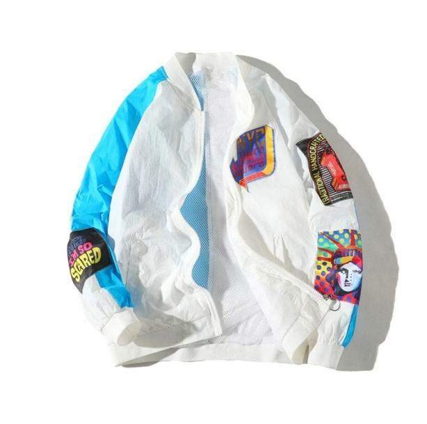 Y2K-Inspired 90's Vibes Windbreaker Jacket for Trendy Summer Outfits