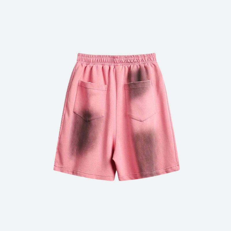 Y2K-Inspired Spray-Effect Sport Shorts for Trendy Summer Outfits