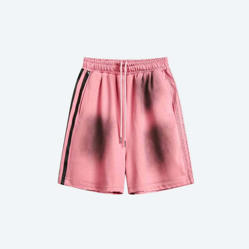 Y2K-Inspired Spray-Effect Sport Shorts for Trendy Summer Outfits