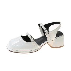 Y2K Mary Jane Square Toe Shoes for Trendy Summer Outfits