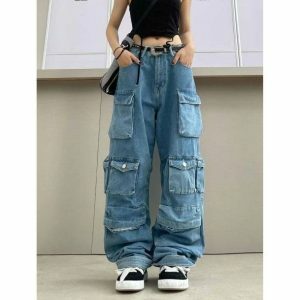 Y2K Multi-Pocket Cargo Pants for Trendy Summer Outfits