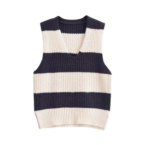 Y2K Nautical Vest Sweater: Trendy Layering for Summer Outfits