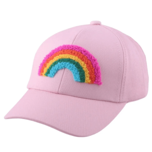 Y2K Rainbow Plush Baseball Cap for Trendy Summer Outfits