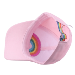 Y2K Rainbow Plush Baseball Cap for Trendy Summer Outfits