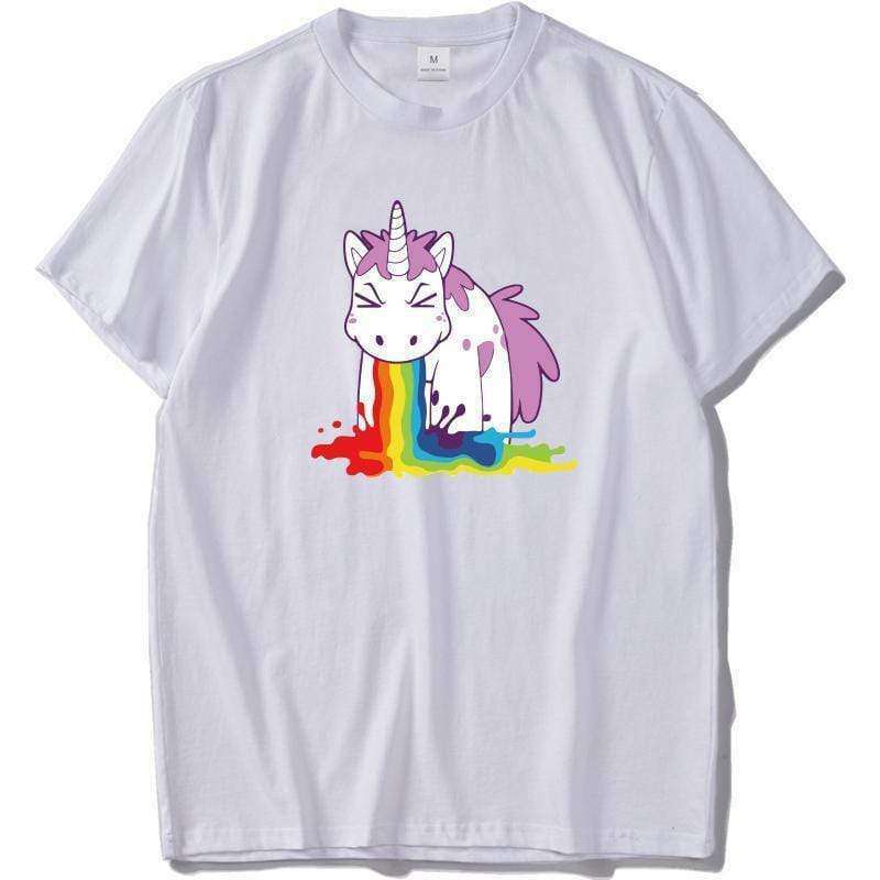 Y2K Rainbow Unicorn Graphic Tee - Cute Summer Outfit Essential