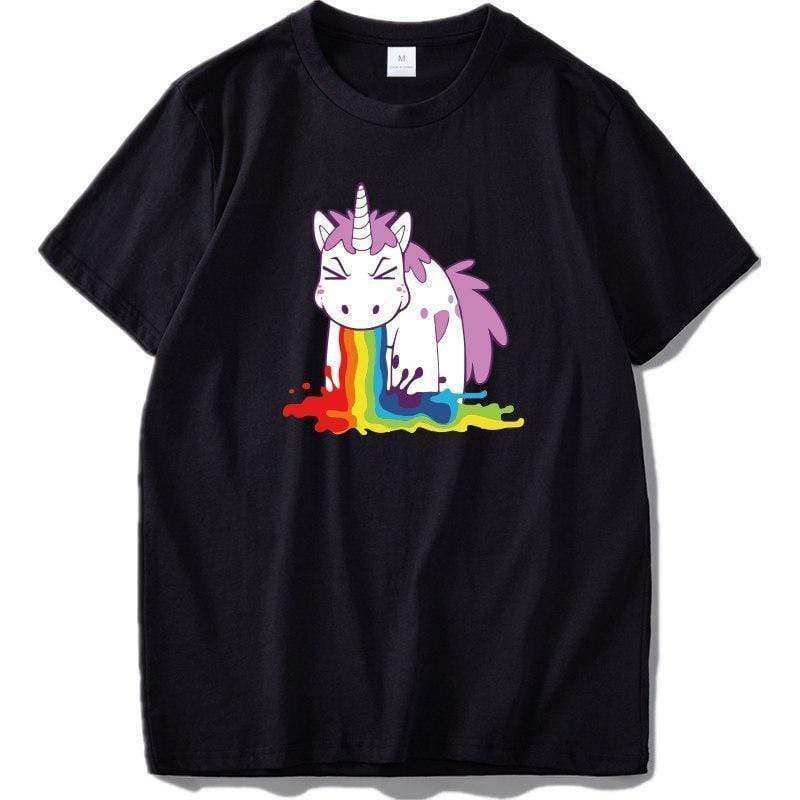 Y2K Rainbow Unicorn Graphic Tee - Cute Summer Outfit Essential