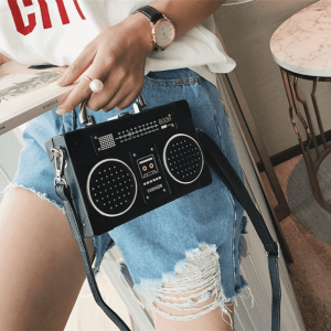 Y2K Retro Radio Style Handbag - Vintage-Inspired Accessory for Trendsetters