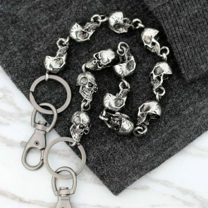 Y2K Skull Head Belt Chain: Edgy Accessory for Grunge and 2000s Fashion