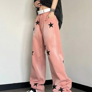 Y2K Star Printed Baggy Jeans for Trendy Summer Outfits