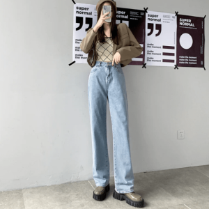 Y2K Straight Leg Jeans: Vintage 90s Fashion for Effortless Style