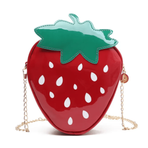 Y2K Strawberry Handbag: Cute Summer Accessory for 2000s Fashion Lovers